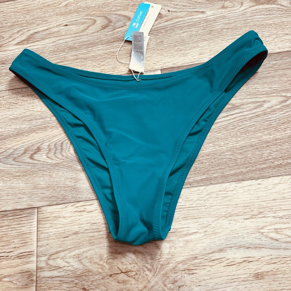 NWT Cupshe Aqua High Cut XL Bikini Bottom D190